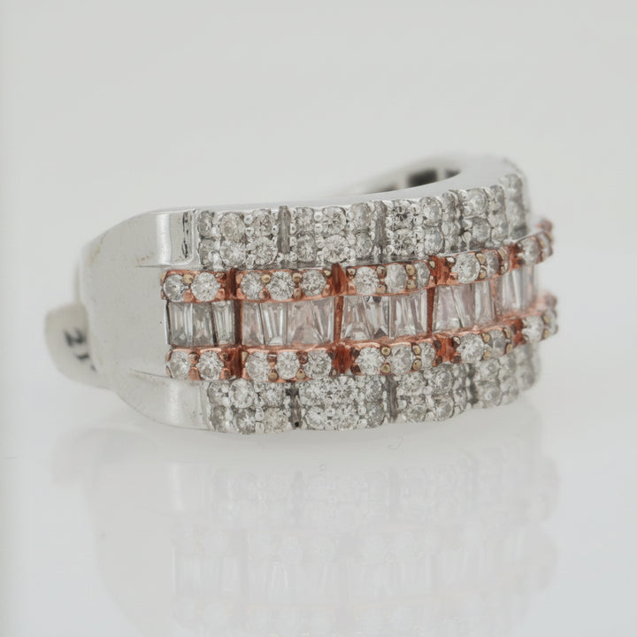 10KT W/G 2.40 CTW DIAMOND MENS RING