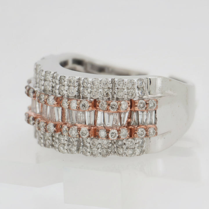 10KT W/G 2.40 CTW DIAMOND MENS RING