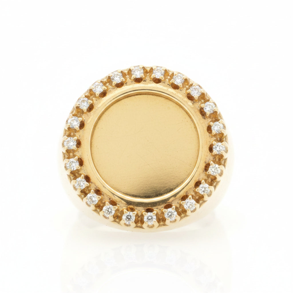 10K YELLOW GOLD 0.28CTW PICTURE DIAMOND RING