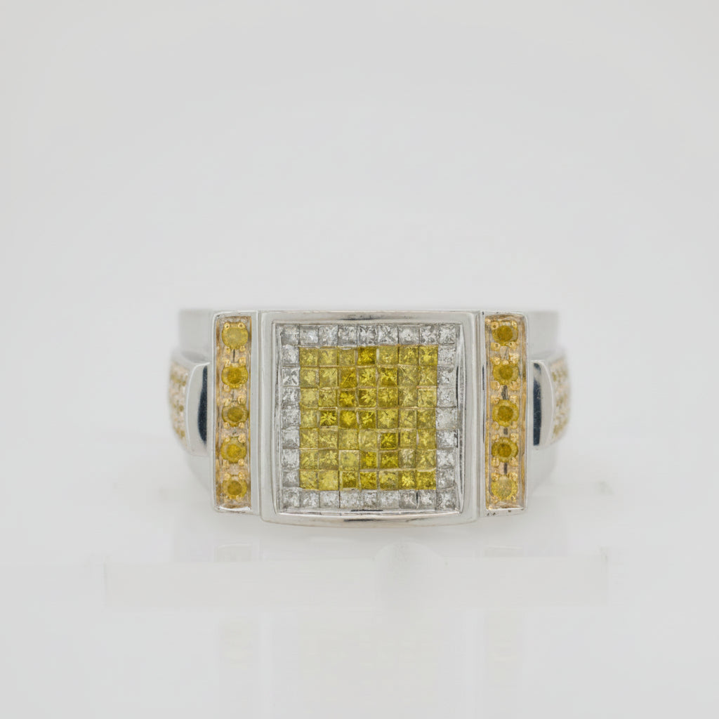 14K W/G 1.50CTW DIAMOND MENS RING
