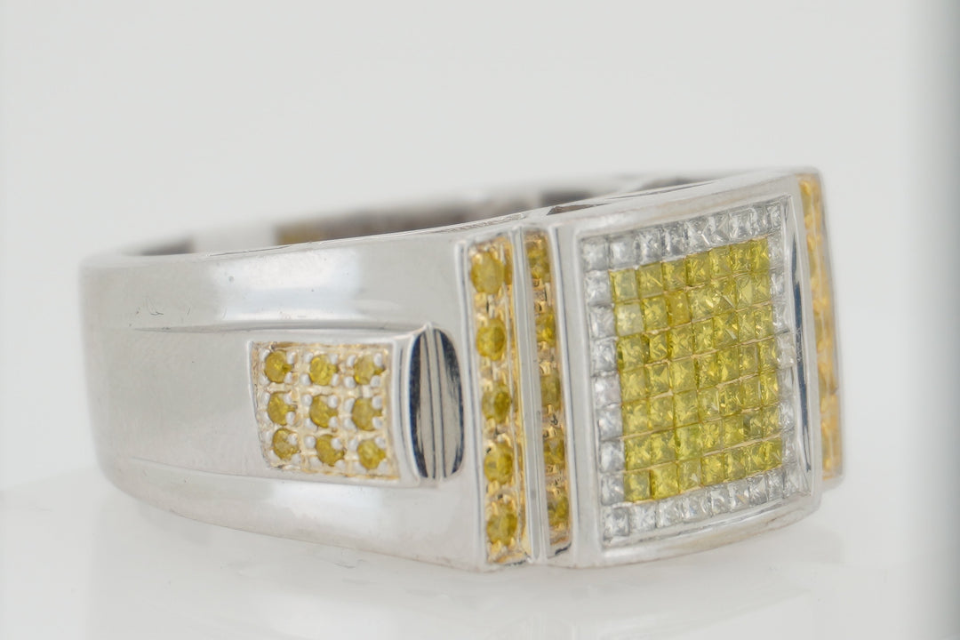 14K W/G 1.50CTW DIAMOND MENS RING