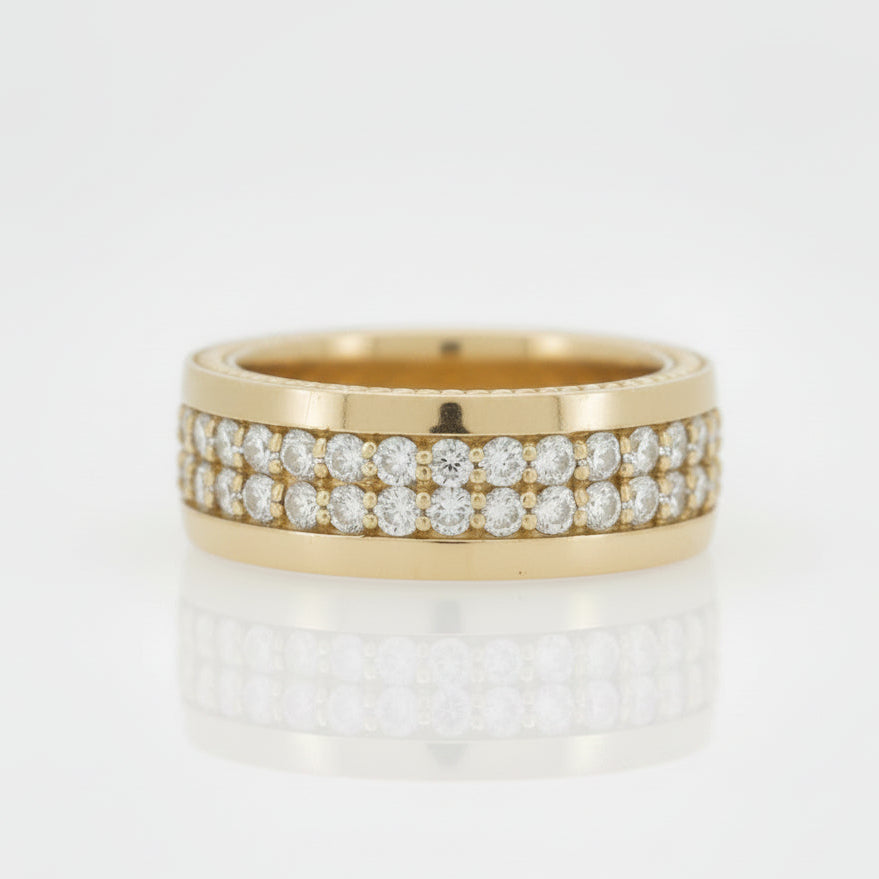 14KT Y/G 1.50CT DIAMOND MENS RING