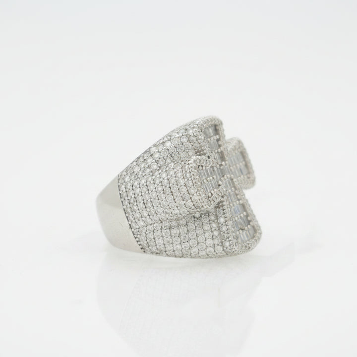 925 MOISSANITE CROSS RING