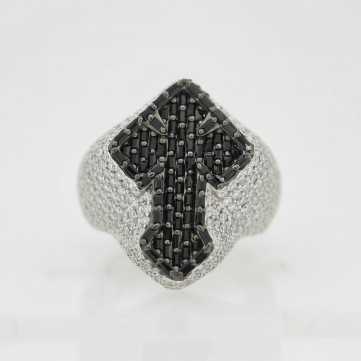925 SLVR  MOISSANITE BLACK CROSS  3.264CTW