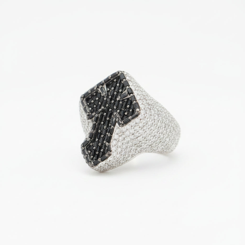 925 SLVR  MOISSANITE BLACK CROSS  3.264CTW