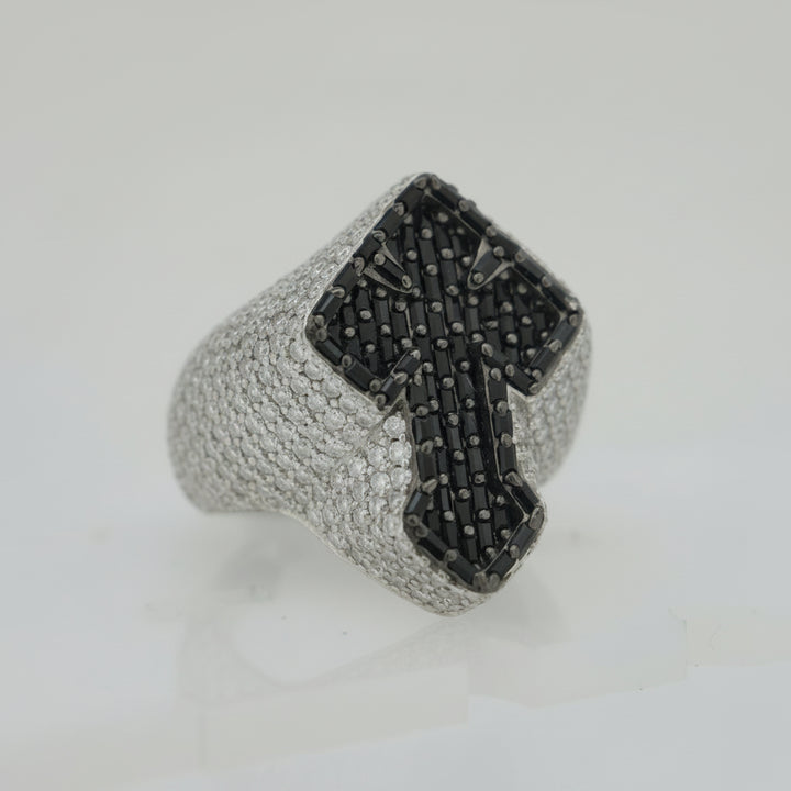 925 SLVR  MOISSANITE BLACK CROSS  3.264CTW