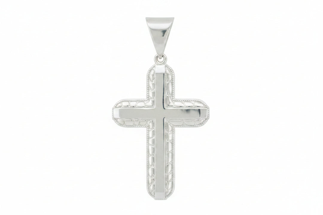 925 SILVER NUGGET CROSS PENDANT