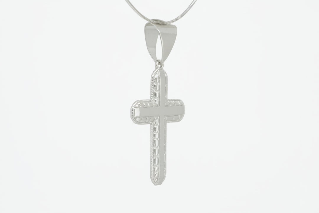 925 SILVER NUGGET CROSS PENDANT
