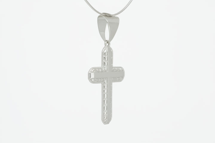 925 SILVER NUGGET CROSS PENDANT