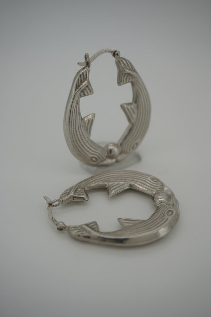 925S SILVER SHRIMP EARRINGS 9.6 GRAMS