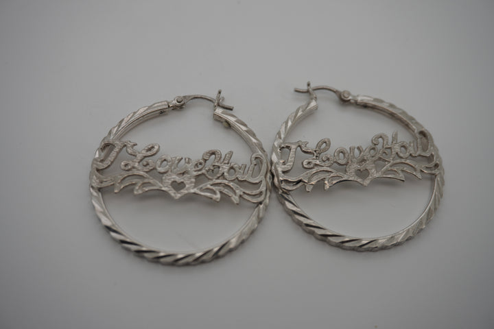 925S SILVER HOOP EARRINGS 17.7 GRAMS