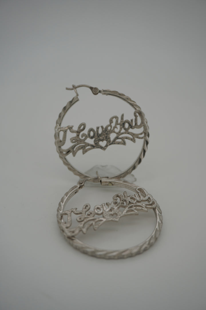 925S SILVER HOOP EARRINGS 17.7 GRAMS