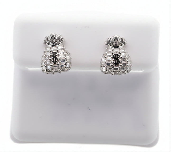 925S SILVER MOISSANITE 0.87CTW EARRINGS
