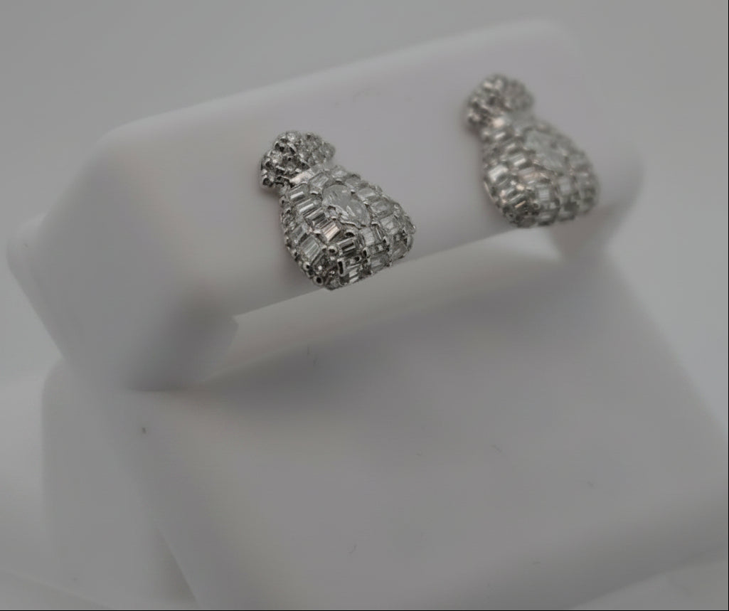 925S SILVER MOISSANITE 0.87CTW EARRINGS