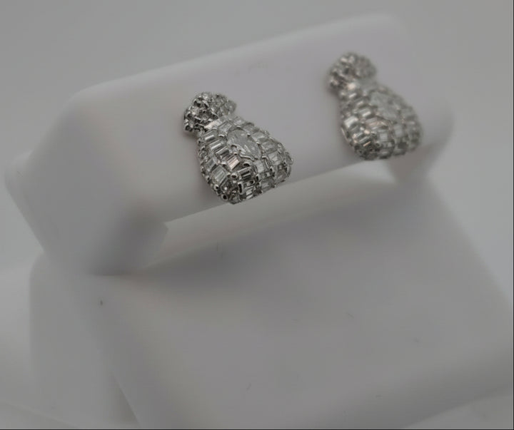 925S SILVER MOISSANITE 0.87CTW EARRINGS