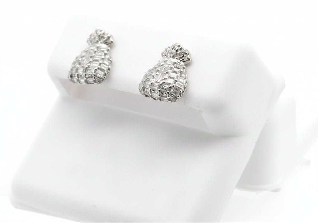 925S SILVER MOISSANITE 0.87CTW EARRINGS