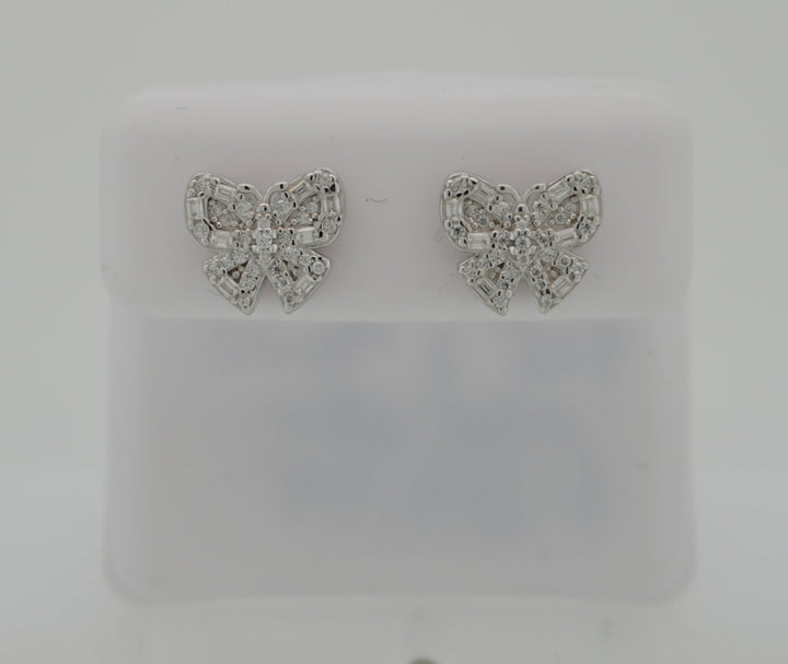 925 SILVER MOISSANITE BUTTERFLY 0.45CTW EARRINGS