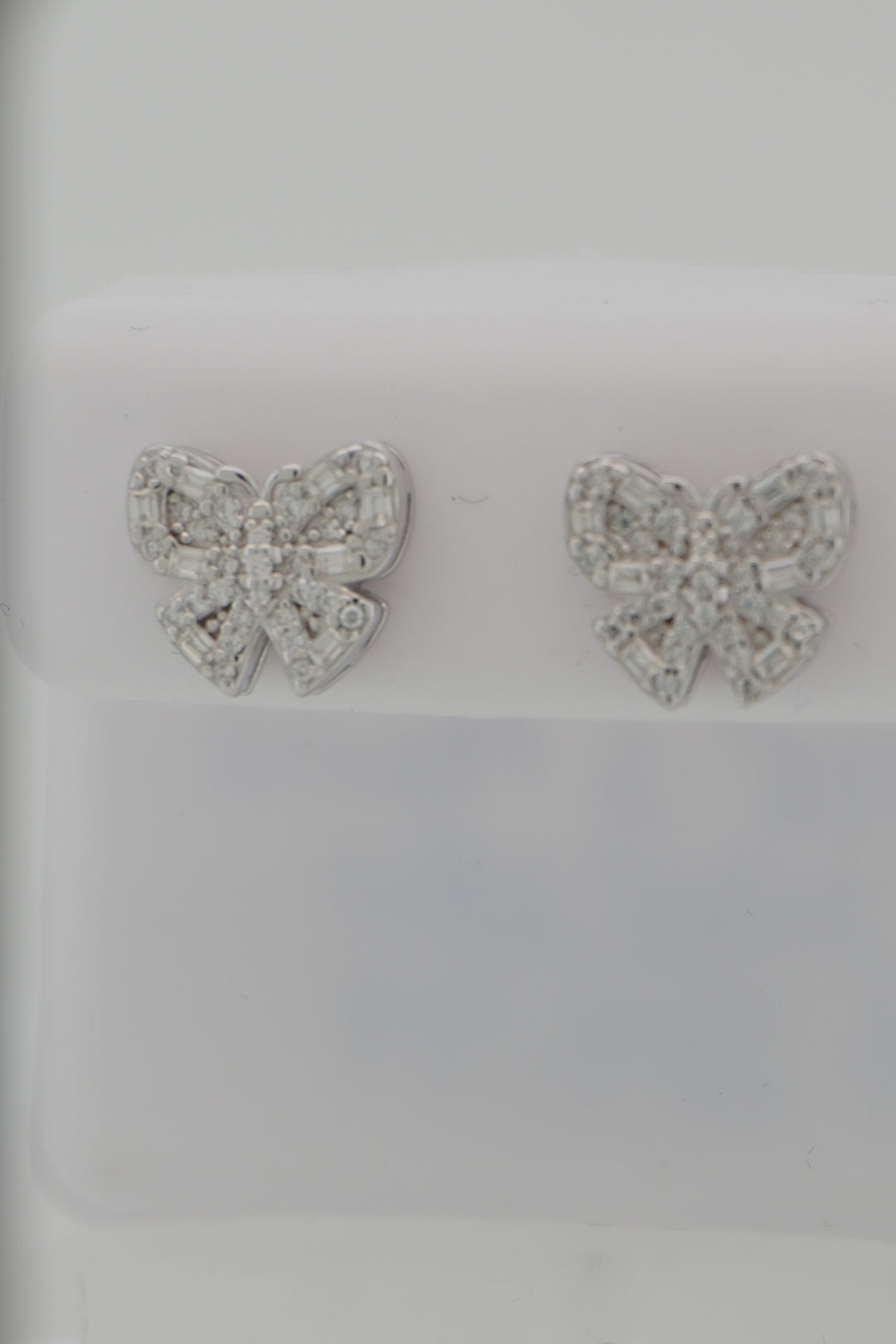 925 SILVER MOISSANITE BUTTERFLY 0.45CTW EARRINGS