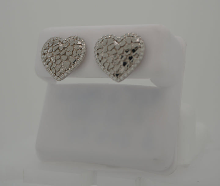 925 SILVER MOISSANITE HEART 0.37CTW EARRINGS