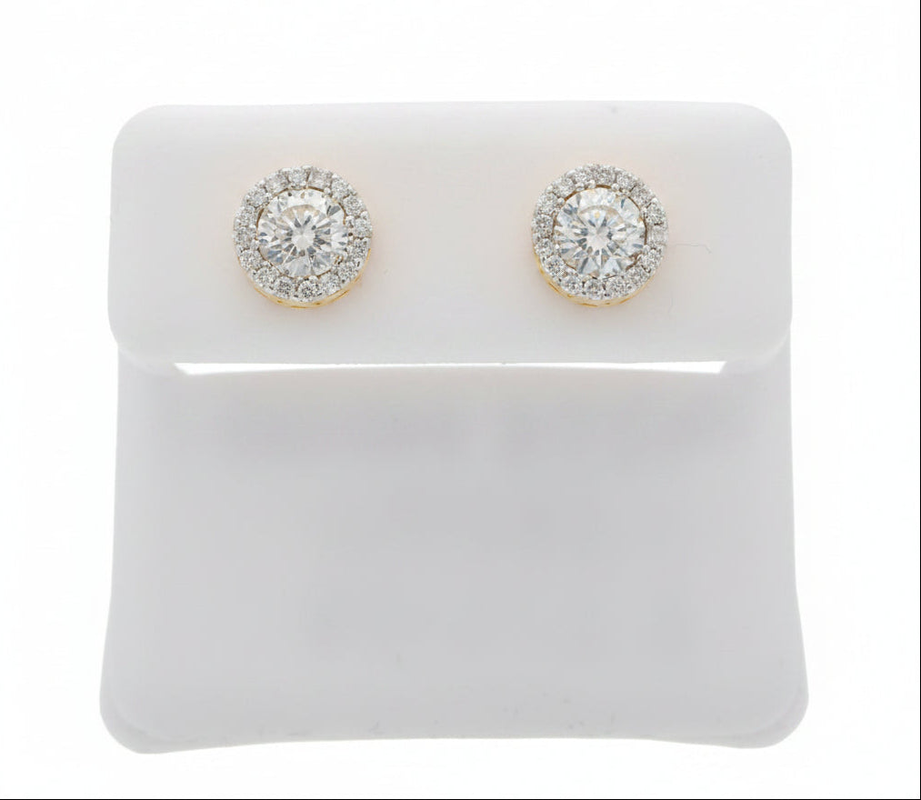 925 SILVER MOISSANITE 1.35CTW EARRINGS