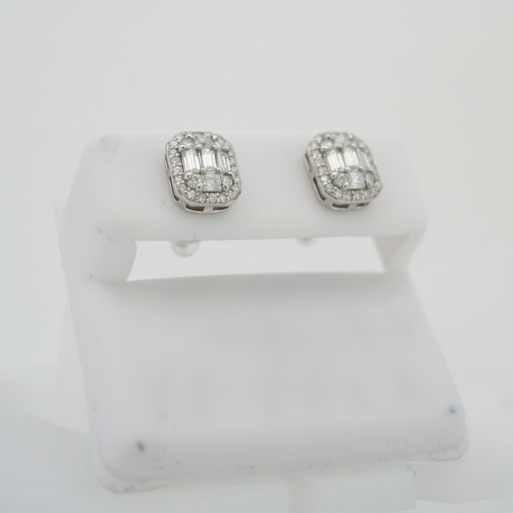 925 SILVER MOISSANITE 0.82CTW  EARRINGS