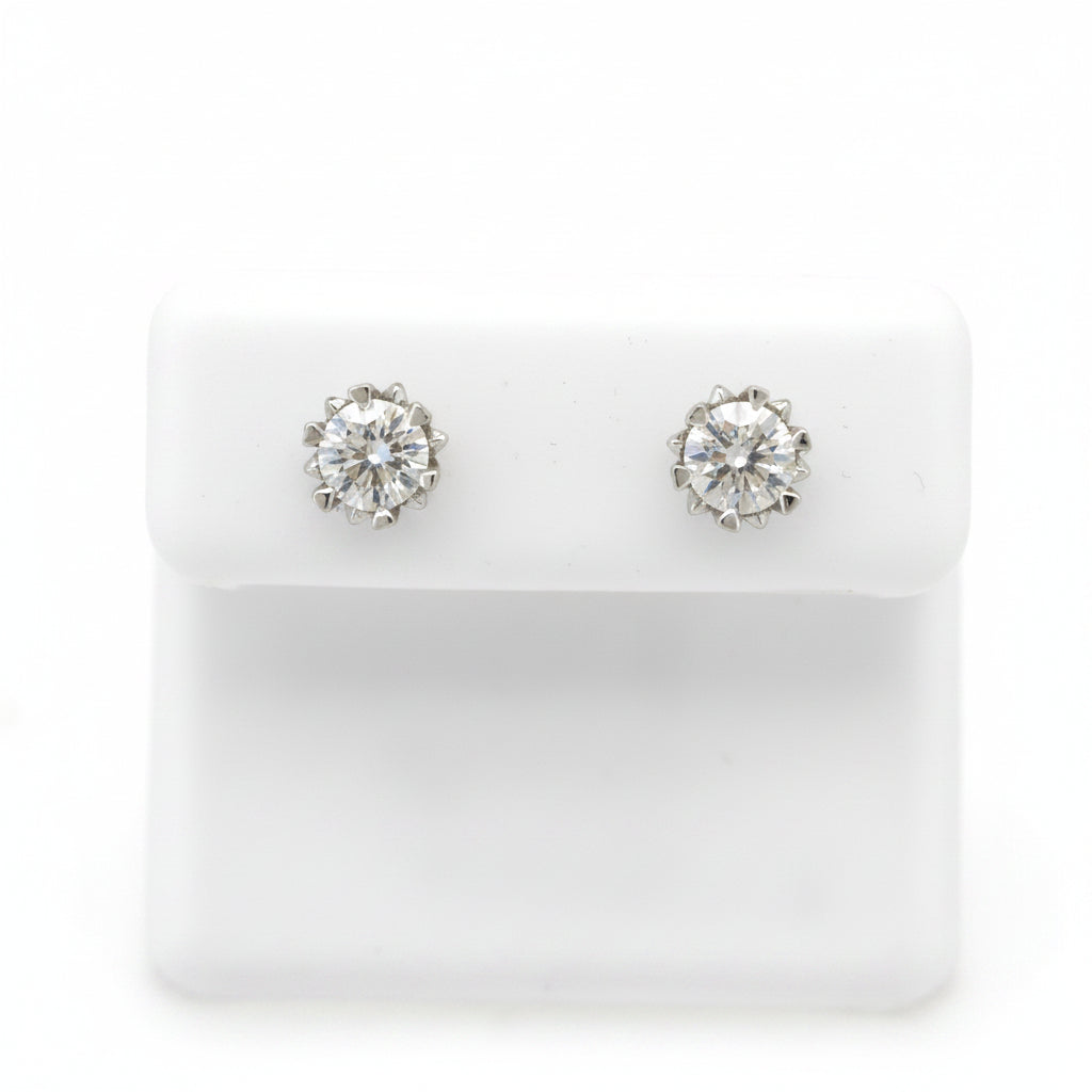 925 SILVER MOISSANITE 0.01CTW EARRINGS
