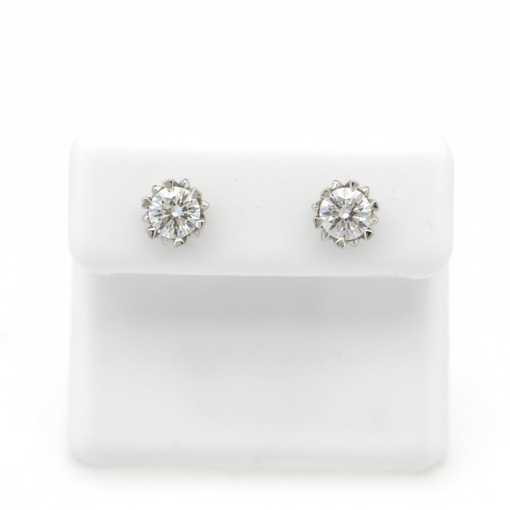 925 SILVER MOISSANITE 0.01CTW EARRINGS