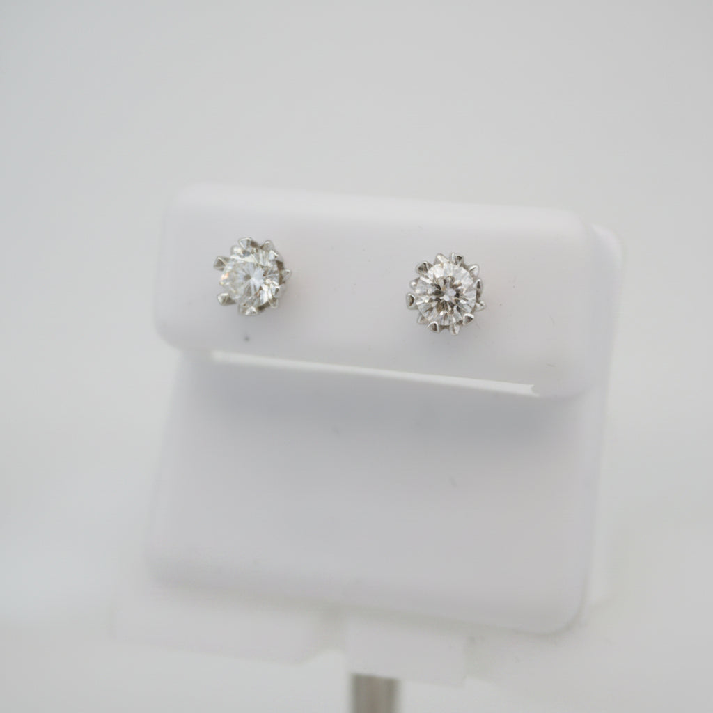 925 SILVER MOISSANITE 0.01CTW EARRINGS