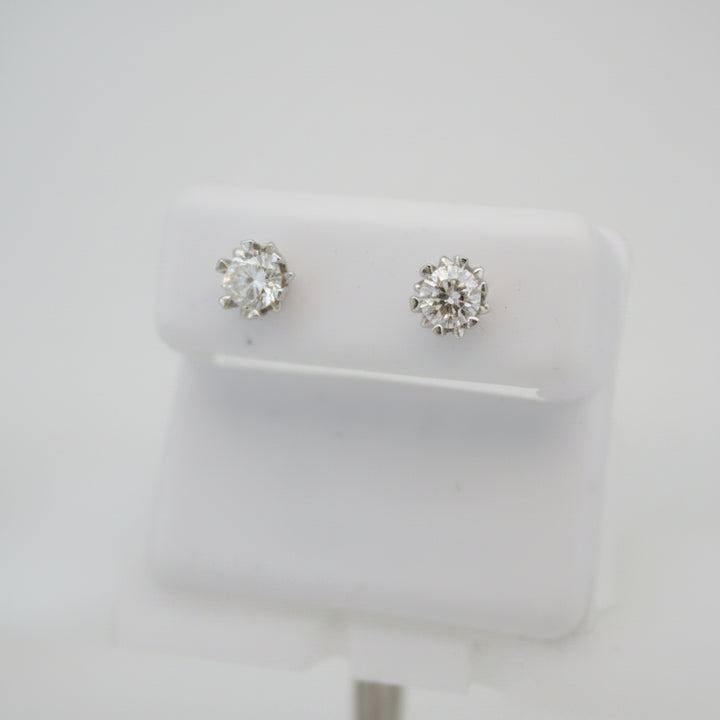 925 SILVER MOISSANITE 0.01CTW EARRINGS