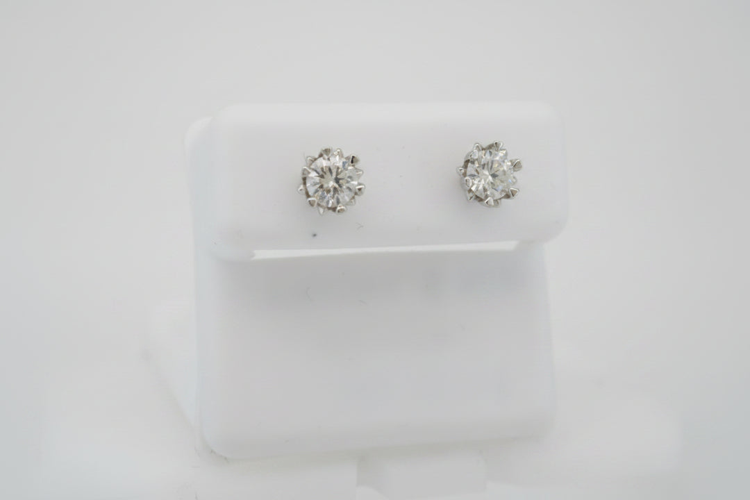 925 SILVER MOISSANITE 0.01CTW EARRINGS