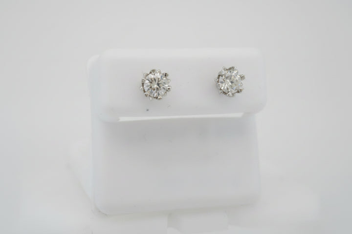 925 SILVER MOISSANITE 0.01CTW EARRINGS