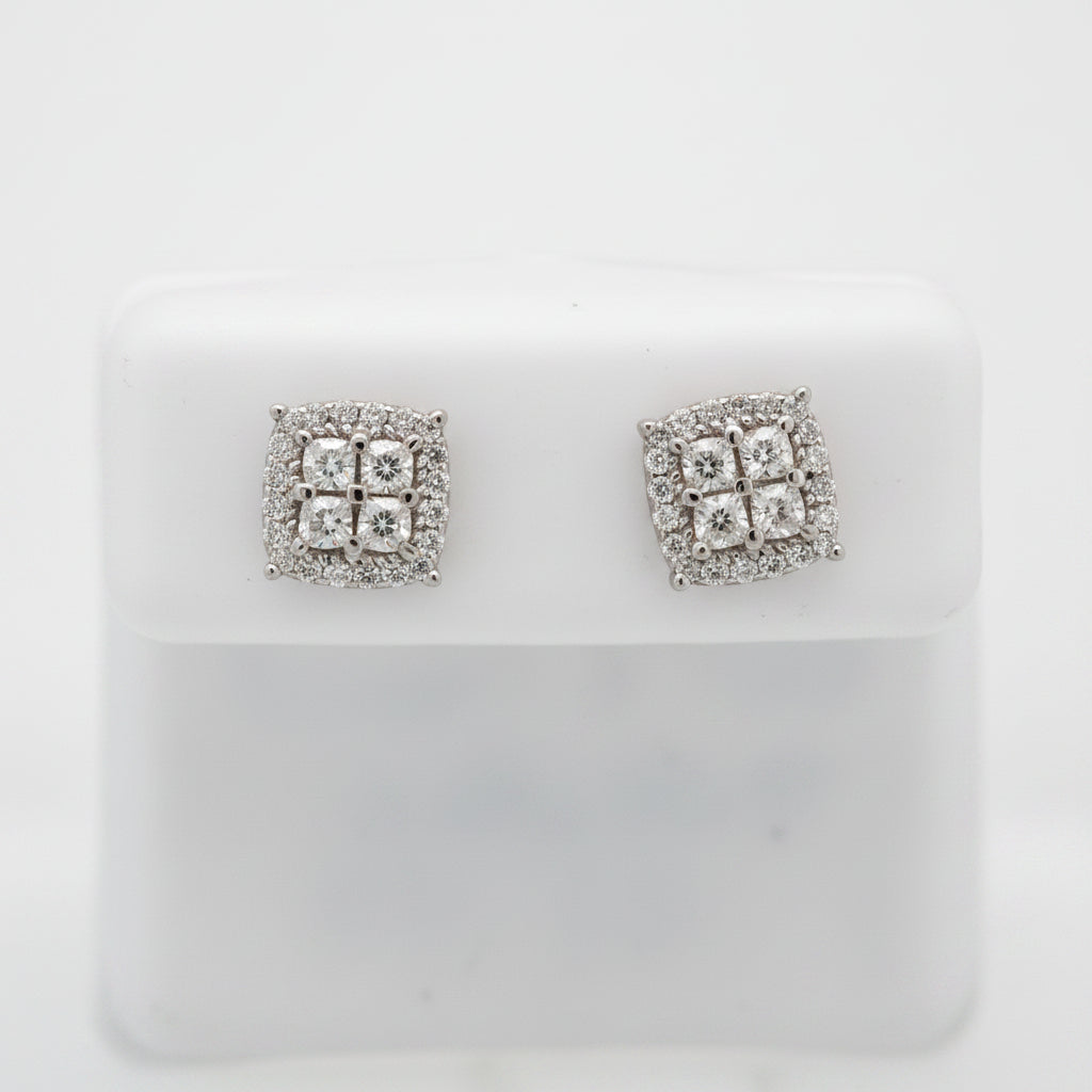 925 SILVER MOISSANITE 0.66CTW EARRINGS