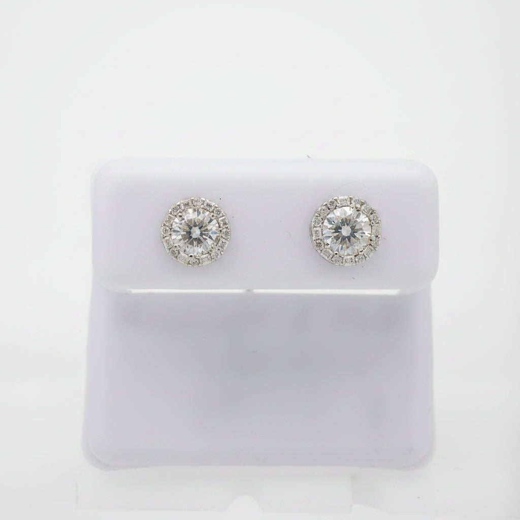 925 SILVER MOISSANITE 1.35CTW EARRINGS