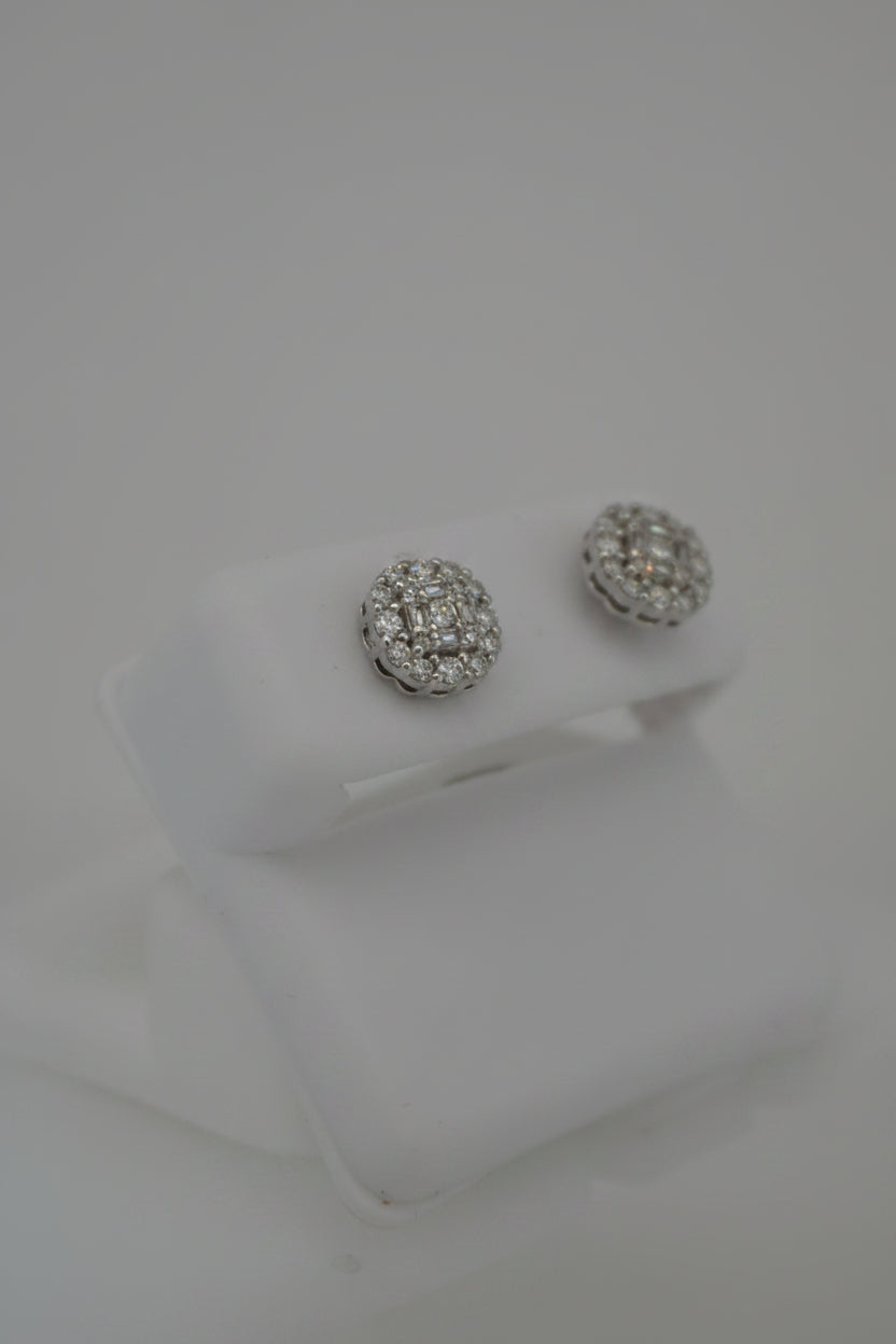 925 SILVER MOISSANITE 0.68CTW EARRINGS