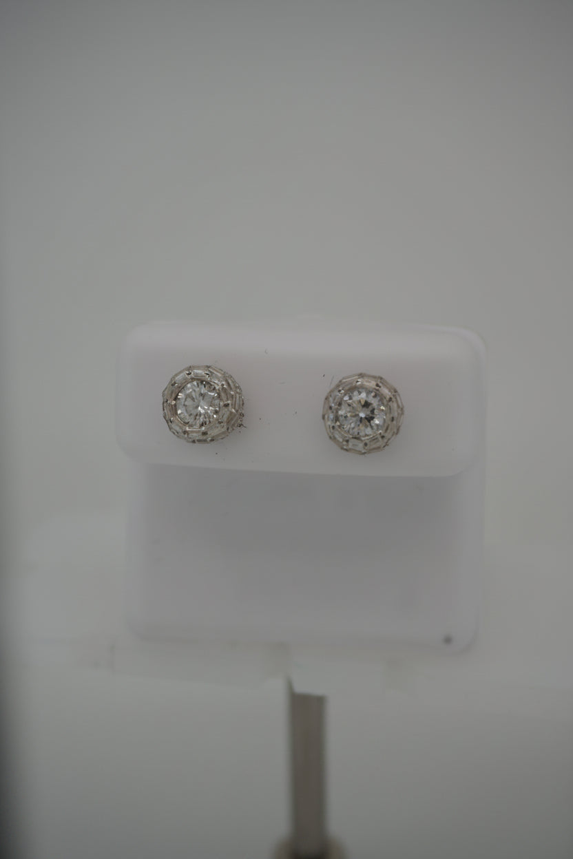925 SILVER MOISSANITE 2.21CTW EARRINGS