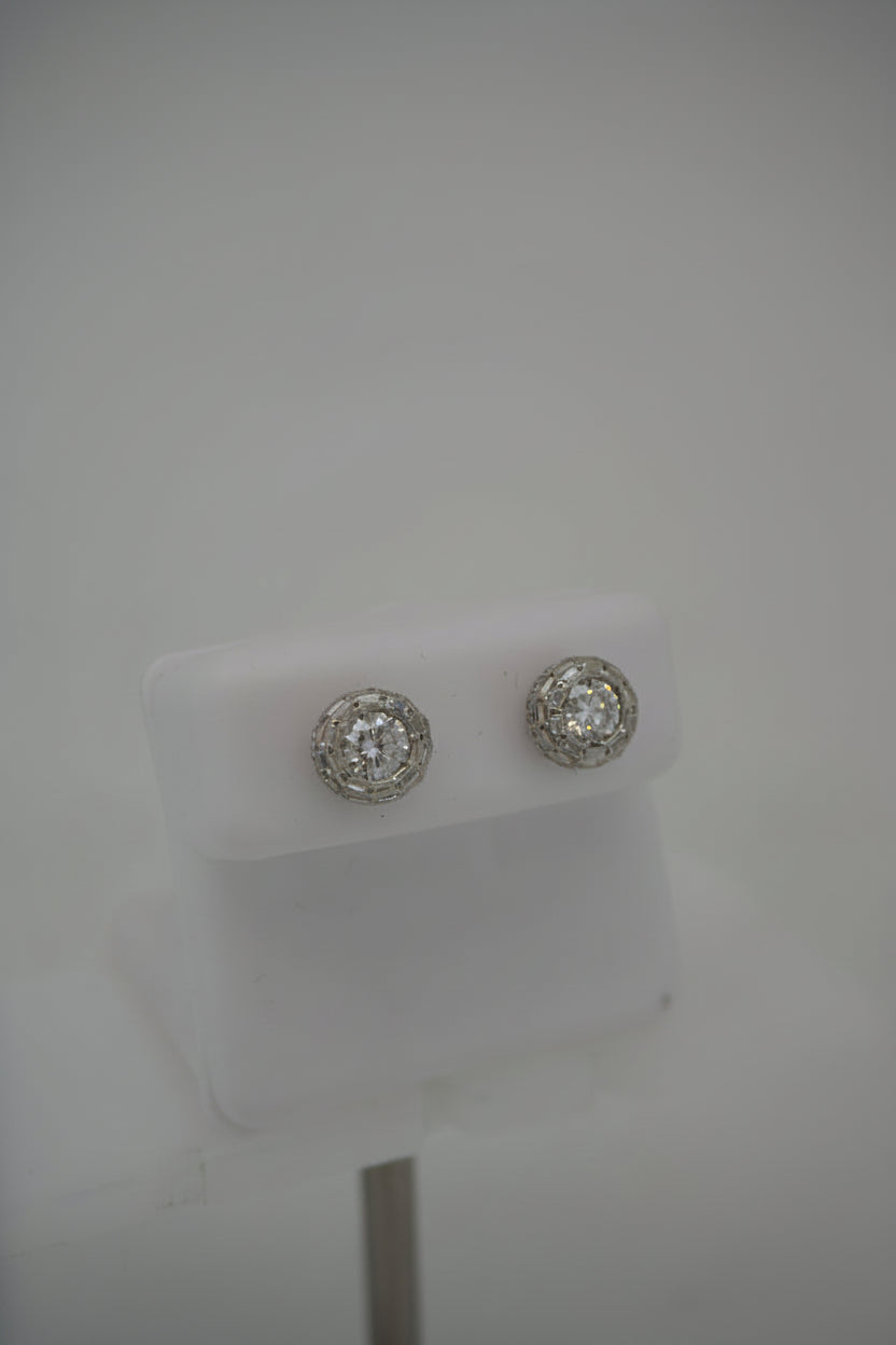 925 SILVER MOISSANITE 2.21CTW EARRINGS