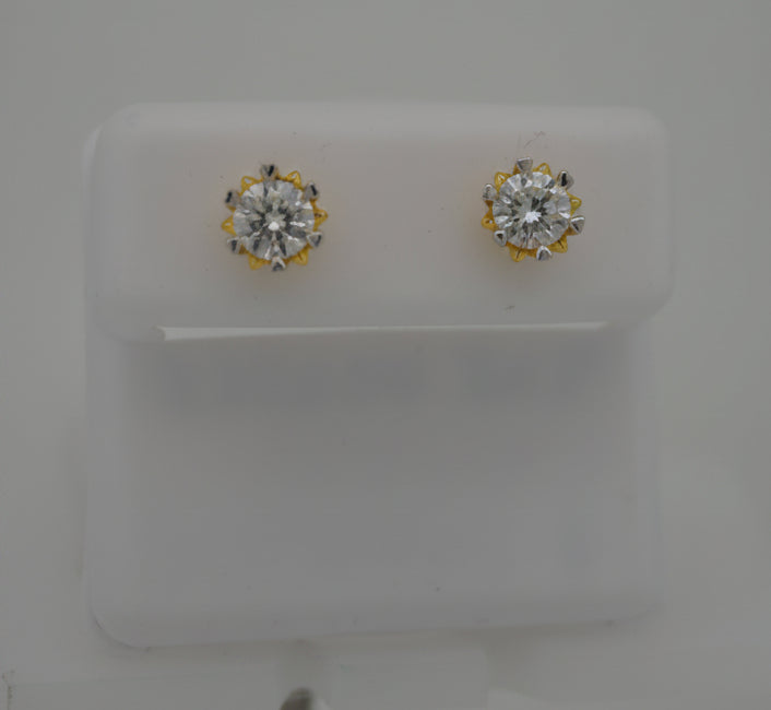 925 SILVER MOISSANITE 1.01CTW EARRINGS