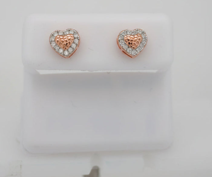 925 SILVER ROSE DIP MOISSANITE 0.21CTW EARRINGS