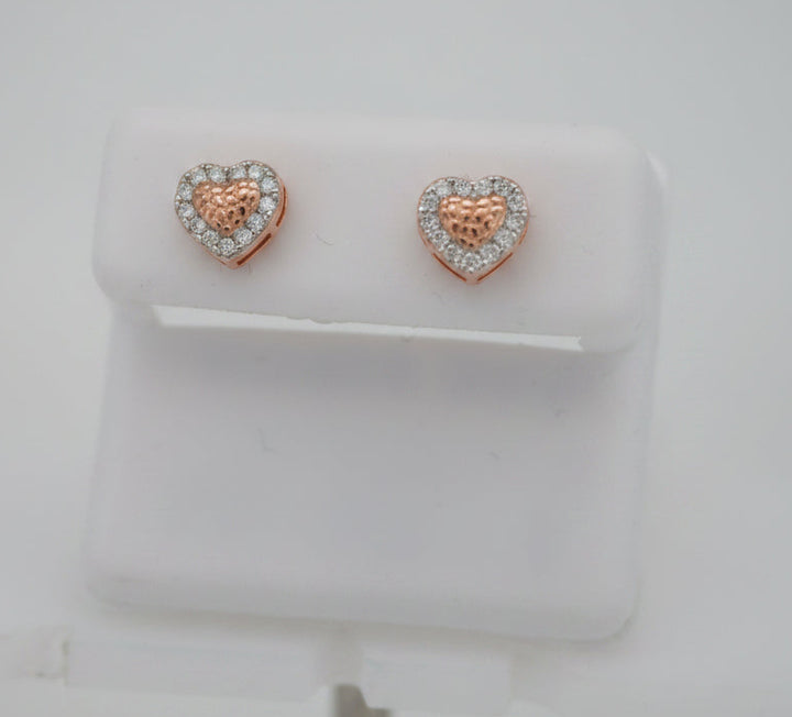 925 SILVER ROSE DIP MOISSANITE 0.21CTW EARRINGS
