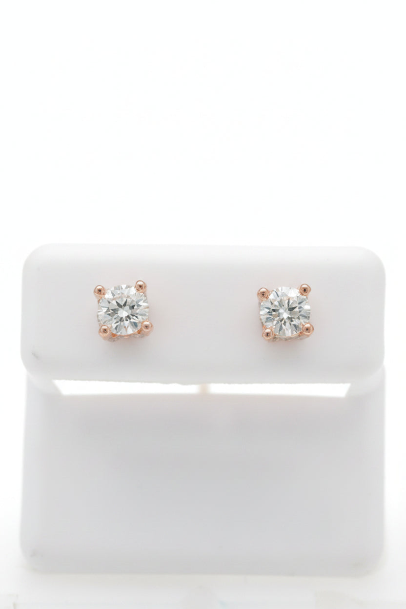 925 SILVER ROSE DIP MOISSANITE 1.27CTW EARRINGS