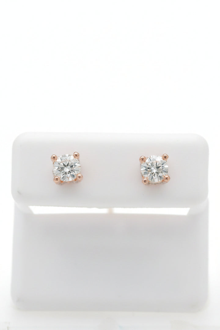 925 SILVER ROSE DIP MOISSANITE 1.27CTW EARRINGS