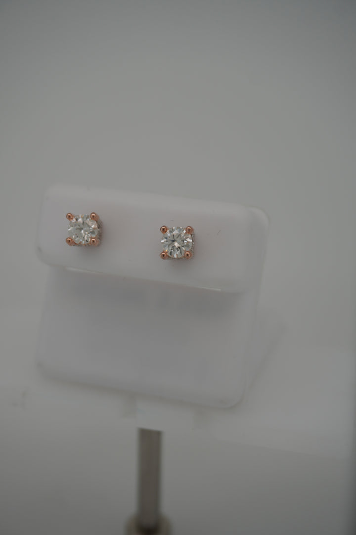 925 SILVER ROSE DIP MOISSANITE 1.27CTW EARRINGS