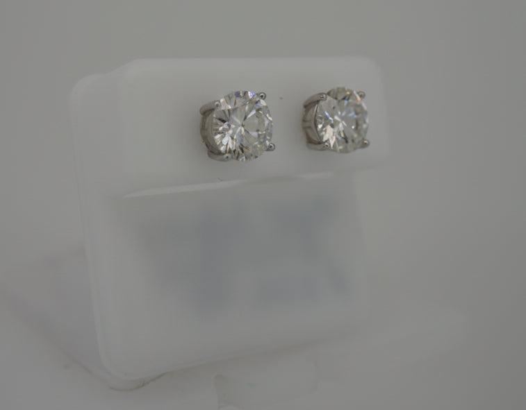 925 SILVER MOISSANITE 4.00CTW EARRINGS