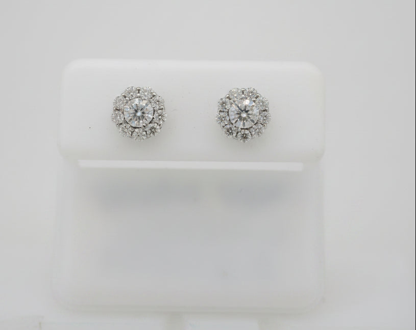 925 SILVER MOISSANITE 0.96CTW EARRINGS