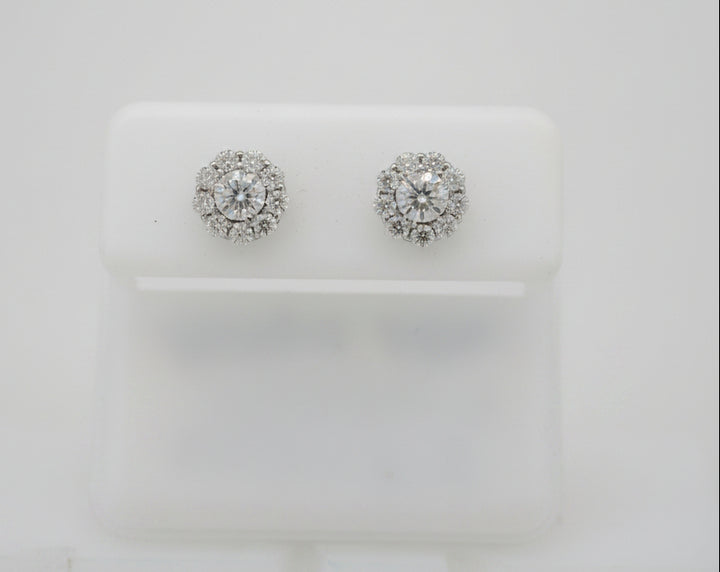 925 SILVER MOISSANITE 0.96CTW EARRINGS