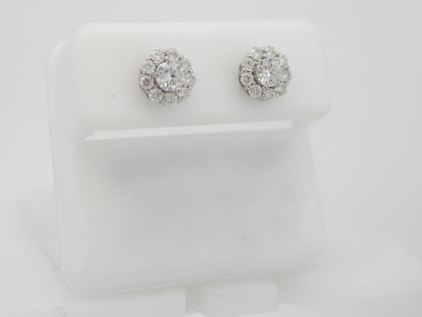 925 SILVER MOISSANITE 0.96CTW EARRINGS
