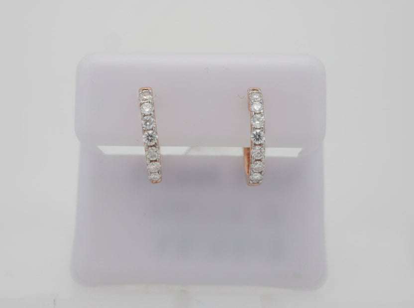 925 SILVER ROSE DIP MOISSANITE 0.61CTW EARRINGS