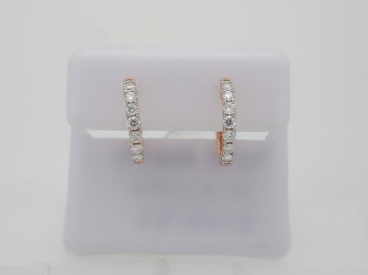 925 SILVER ROSE DIP MOISSANITE 0.61CTW EARRINGS