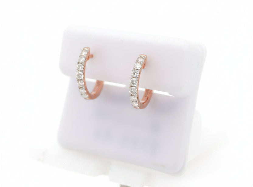 925 SILVER ROSE DIP MOISSANITE 0.61CTW EARRINGS