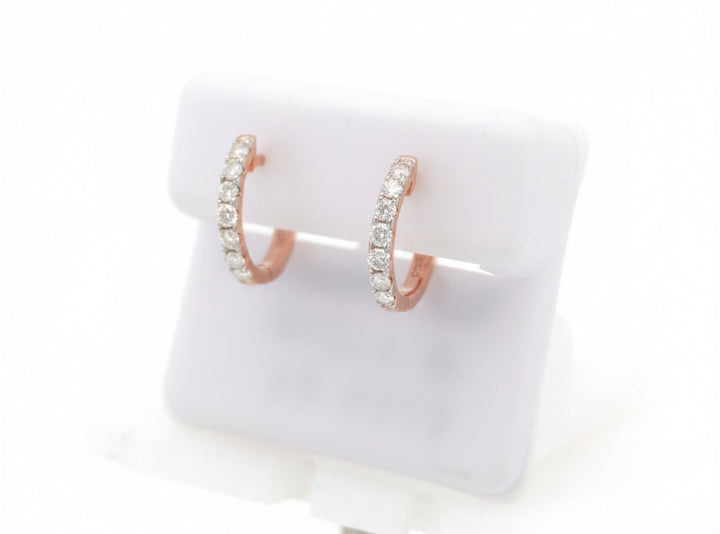 925 SILVER ROSE DIP MOISSANITE 0.61CTW EARRINGS